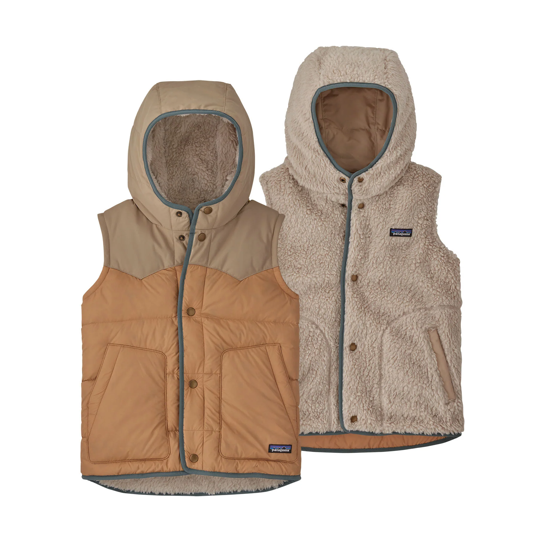 Girls' Reversible Bivy Hoody Vest