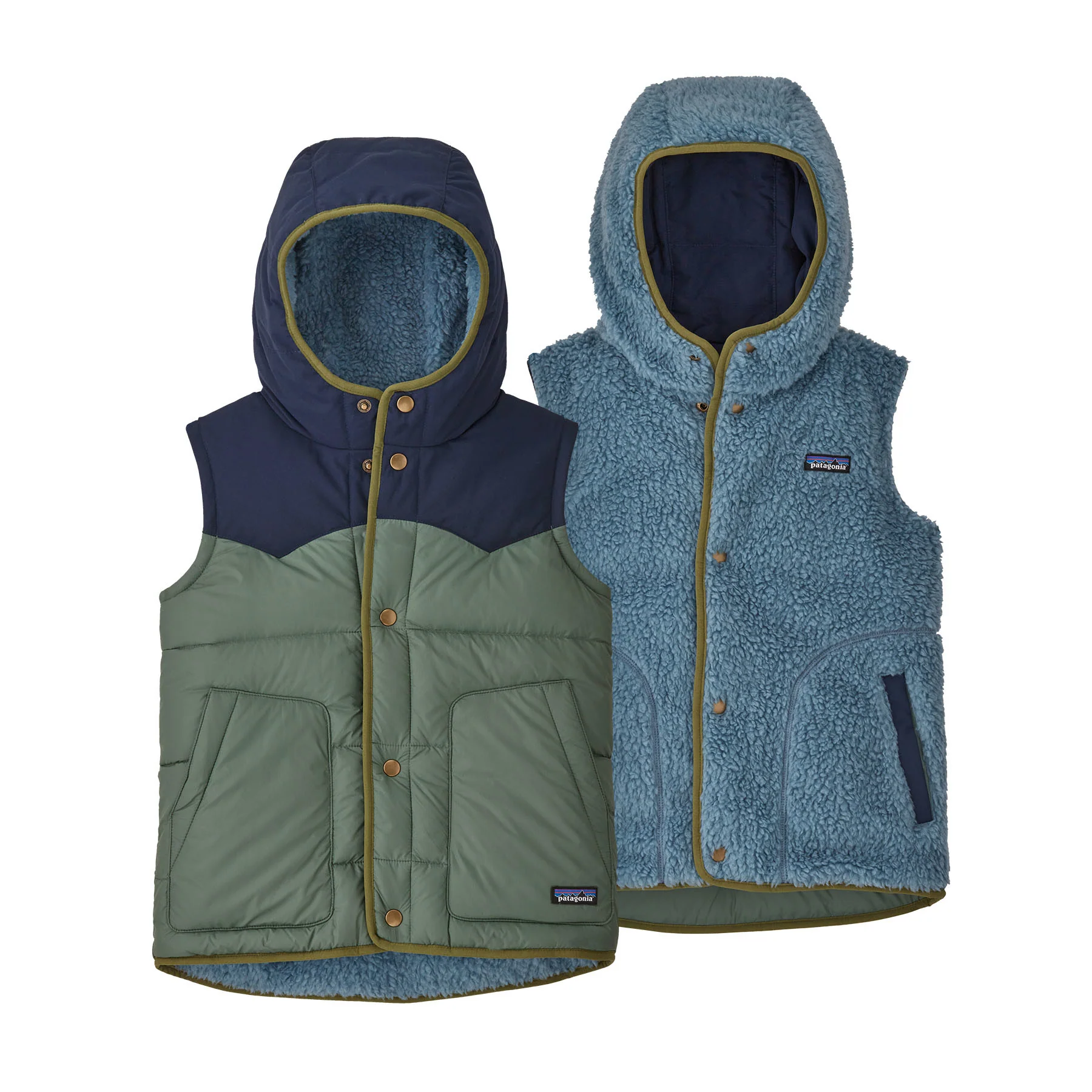 Girls' Reversible Bivy Hoody Vest