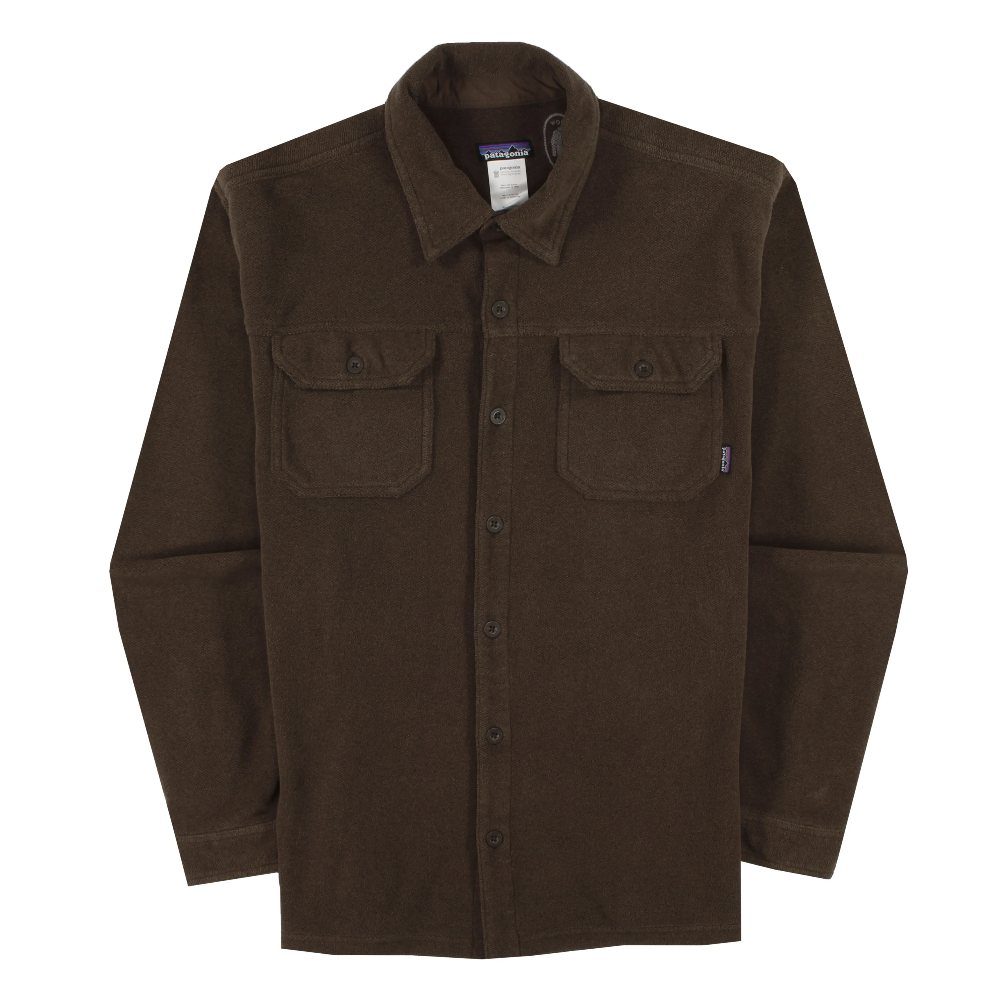 Men's Long-Sleeved Piqué Fleece Shirt