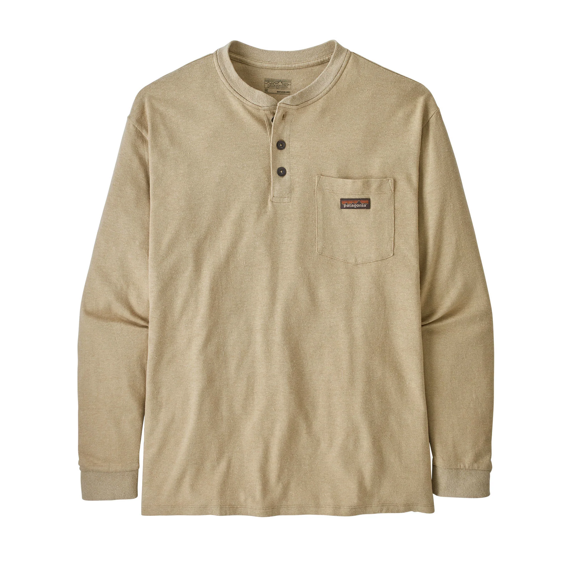 Men's Long-Sleeved Work Henley Pocket Tee