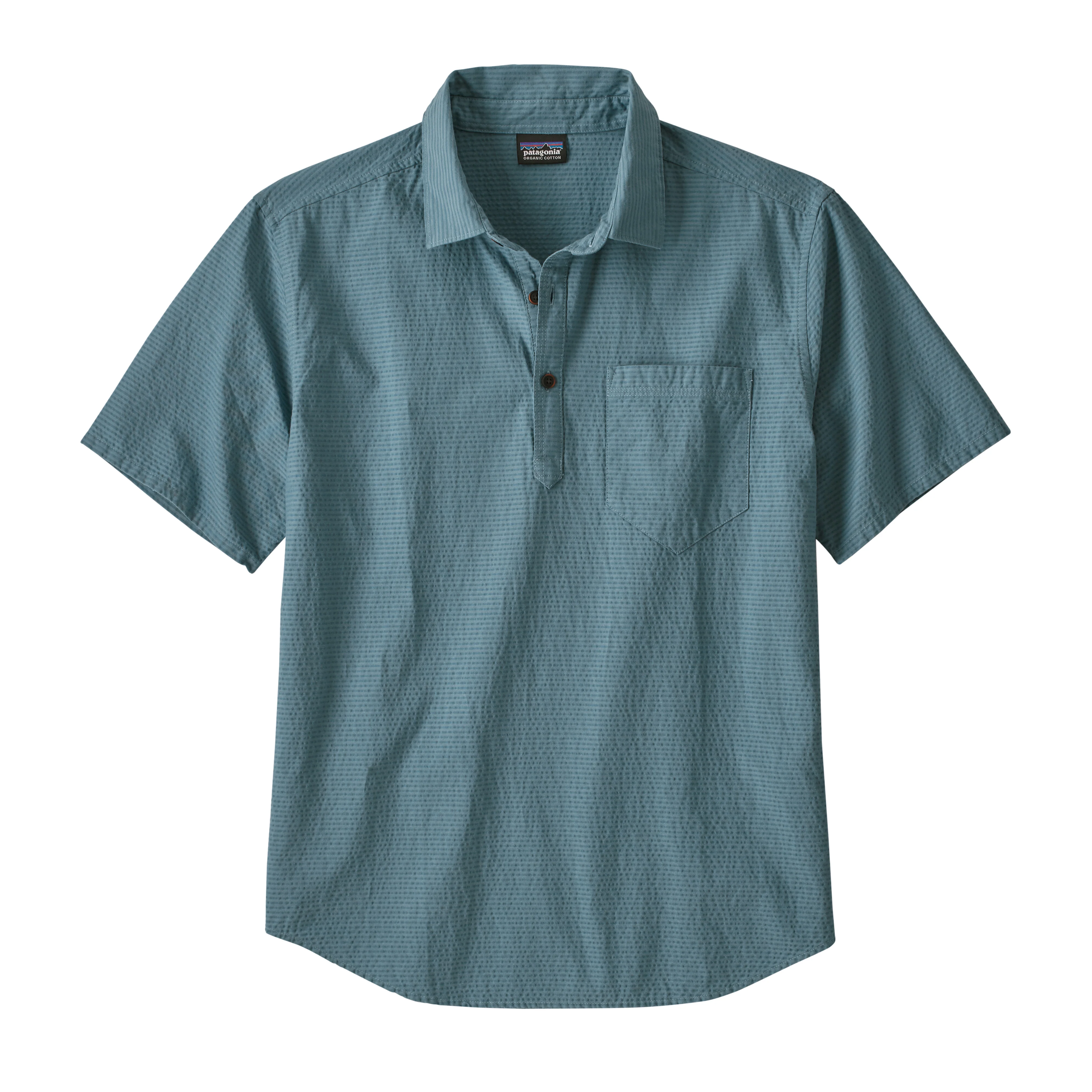 Men's Organic Cotton Seersucker Pullover Shirt