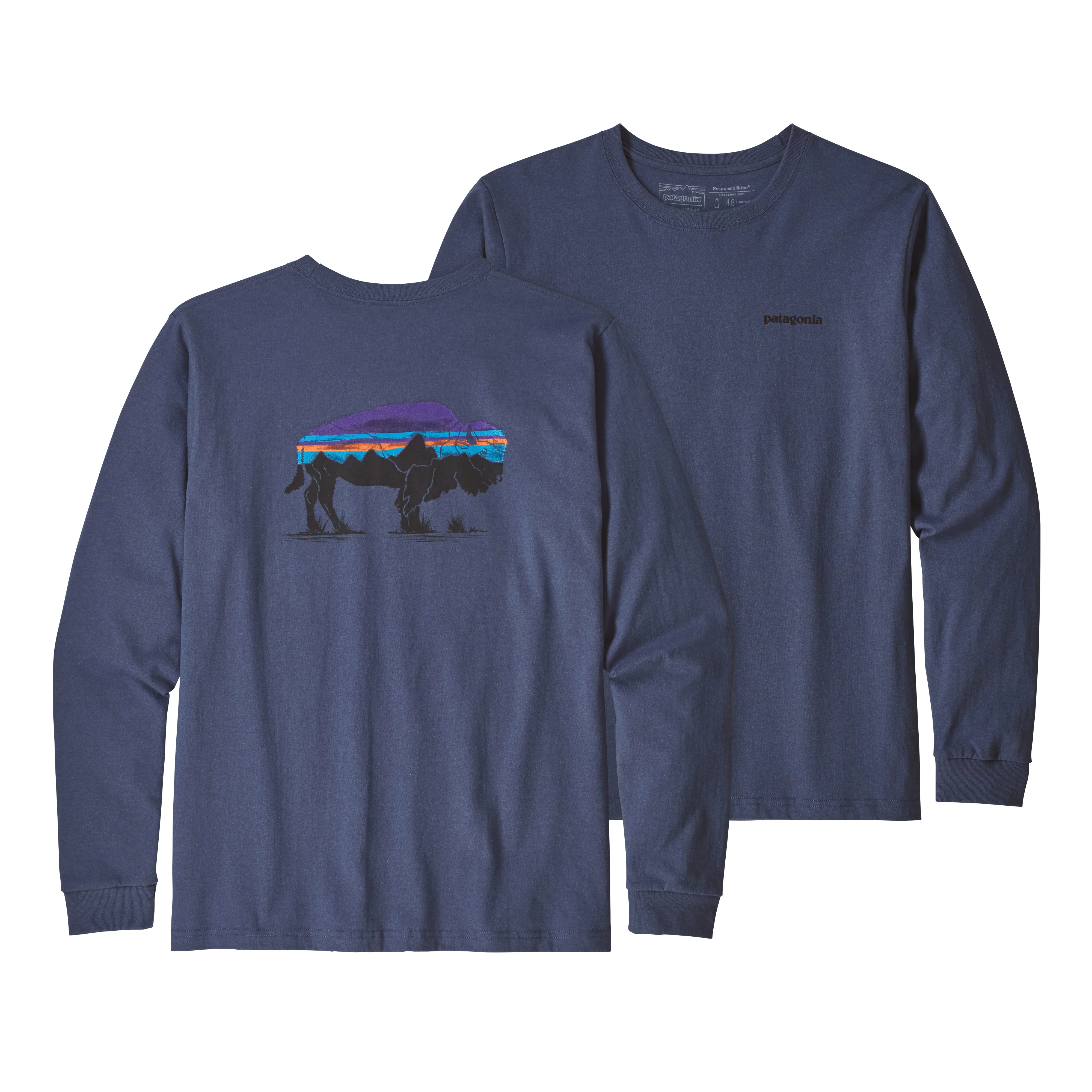 M's Long-Sleeved Fitz Roy Bison Responsibili-Tee®